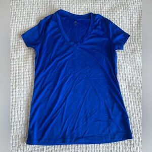 Blue V-Neck Athletic Shirt